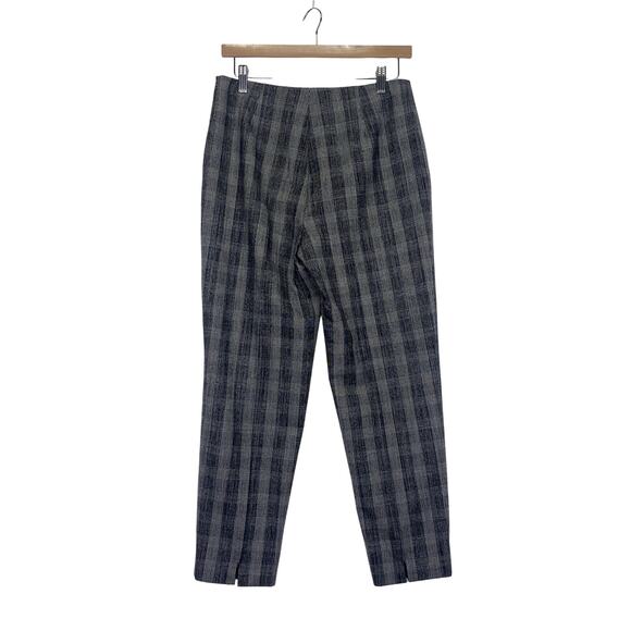 PIAZZA SEMPIONE Italy Glen Check Plaid Audrey Pants Gray Womens 8 Office Preppy - Picture 6 of 9